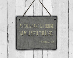 Customizable Slate Religious Sign - Religious Quote Plaque - Handmade and Personalized