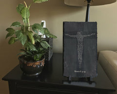 Customizable Slate Bible Verse Sign - Christ on the Cross - Handmade and Personalized