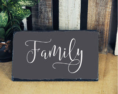 Handmade Slate Home Sign - Family Plaque