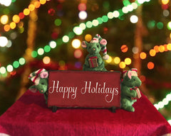 Handmade Slate Holiday Sign - Happy Holidays
