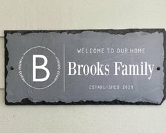 Beautifully Handcrafted and Customizable Slate Home Address Plaque. Improve the curb appeal of your property with this bespoke house sign.