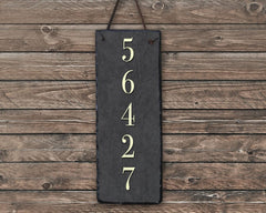 Customizable Slate House Number Sign - Tall House Number Plaque - Handmade and Personalized