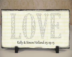 Customizable Slate Song Lyric Sign - Love Lyric Plaque - Handmade and Personalized
