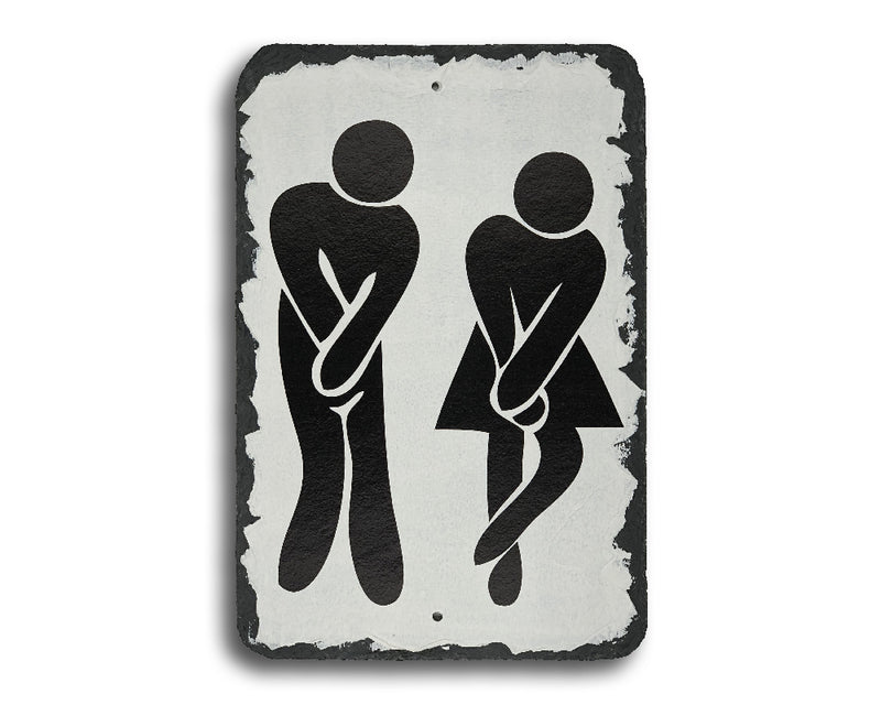 Handmade Slate Bathroom Sign - Ladies and Gents