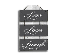 Handmade and Customizable Slate Home Sign - Live Love Laugh