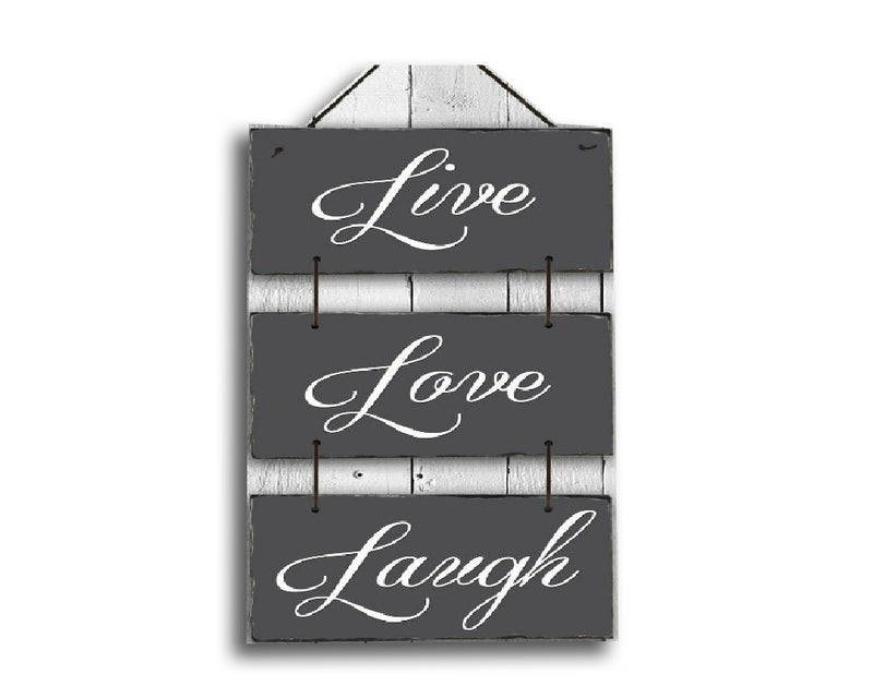 Handmade and Customizable Slate Home Sign - Live Love Laugh