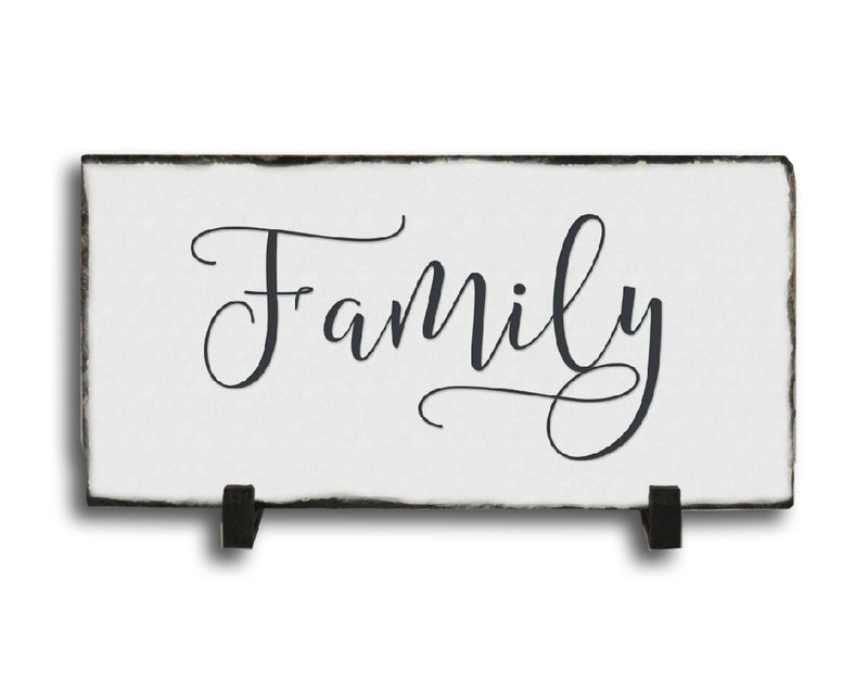 Handmade Slate Home Sign - Family Plaque
