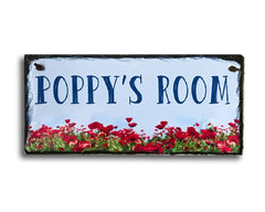 Customizable Slate Home Sign - Girls Name Door Plaque - Handmade and Personalized