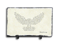 Customizable Slate Bible Verse Sign - Dove Wings - Handmade and Personalized