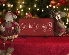 Handmade Slate Holiday Sign - Oh Holy Night