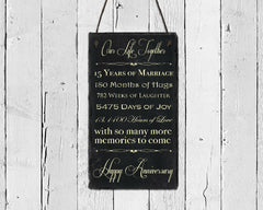Handmade and Customizable Slate Home Sign - Perfect Anniversary or Wedding Gift