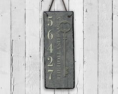 Customizable Slate Number House Sign - Tall House Number Plaque - Handmade and Personalized