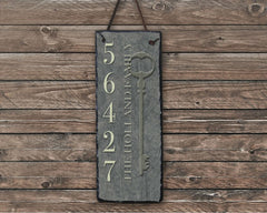 Customizable Slate Number House Sign - Tall House Number Plaque - Handmade and Personalized