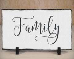 Handmade Slate Home Sign - Family Plaque