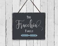Handmade and Customizable Slate Home Sign - Personalized Family Plaque